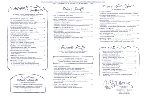 la bellezza big mamma menu|Menu